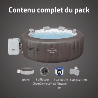 Spa gonflable rond lay z spa Dominica smart hydrojet 4 6 personnes wifi - miniature 4