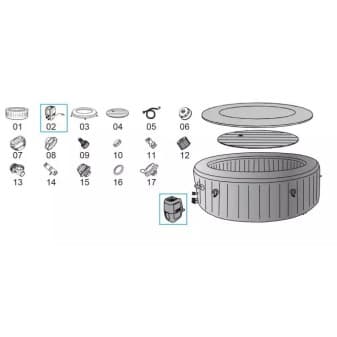Pompe de filtration ultrafit pour lay z spa AirJet avec wifi - miniature 4