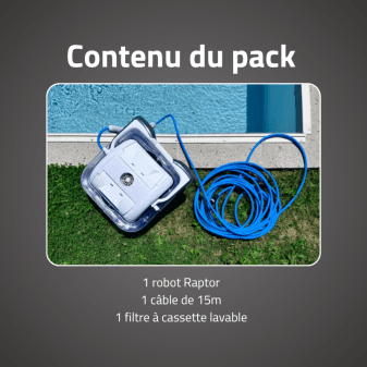 Robot piscine raptor fond parois 45m2 - miniature 2