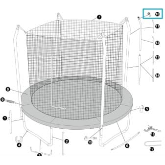 Support pour trampoline xtreme air 305 × 255 cm m - miniature 2