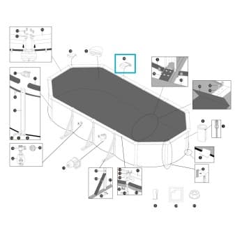 Joint lateral superieur pour piscine ovale hydrium 732 m × 366 m × 132 m - miniature 2
