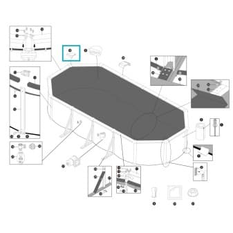 Protection superieure pour piscine hydrium 732 m × 366 m × 132 m - miniature 2