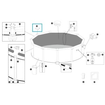 Protection superieure pour piscine hydrium 457 m × 122 m - miniature 2