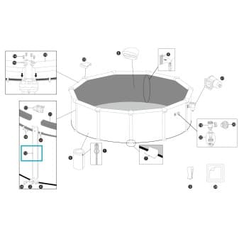Support vertical pour piscine hydrium 549 × 132 cm m - miniature 2