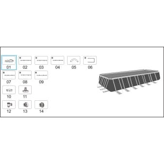 Liner pour piscine Steel Pro MAX 488 × 305 × 107 cm