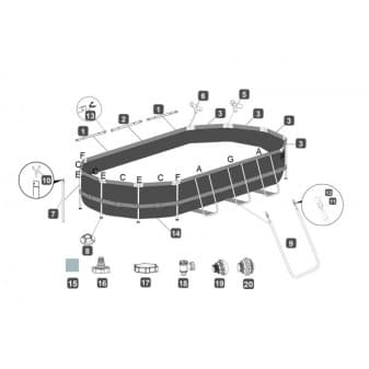 Bâche 4 saisons pour piscine Power Steel ovale 549 × 274 × 122 cm - miniature 2