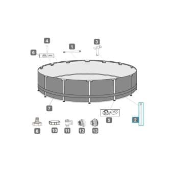 Pied vertical pour cadre de piscine de 427 m × 107 m - miniature 2