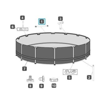 Rail superieur pour piscine Steel Pro MAX ronde 427 × 107 cm