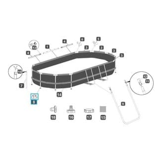Support pied pour piscines Steel Pro et Power Steel Bestway - miniature 2
