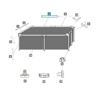 Montant horizontal a pour piscine Steel Pro Bestway 221 × 150 × 43 cm - miniature 2