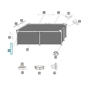 Pied vertical pour piscine Steel Pro Bestway 221 × 150 × 43 cm - miniature 2