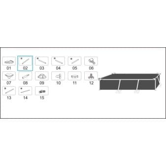 Montant horizontal b pour piscine Steel Pro Bestway 221 × 150 × 43 cm - miniature 4