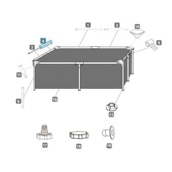 Montant horizontal d pour piscine Steel Pro Bestway 221 × 150 × 43 cm - miniature 4