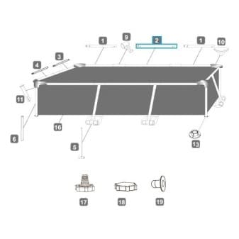 Montant horizontal b pour piscine Steel Pro Bestway 259 × 170 × 61 cm - miniature 2