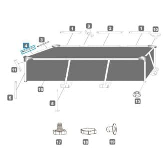 Montant horizontal d pour piscine Steel Pro Bestway 259 × 170 × 61 cm - miniature 3