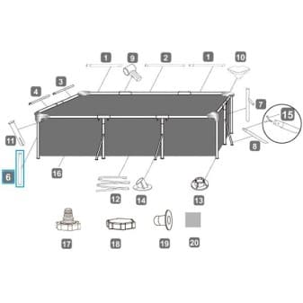 Pied vertical pour piscines Steel Pro Bestway 300 × 201 × 66 cm - miniature 3