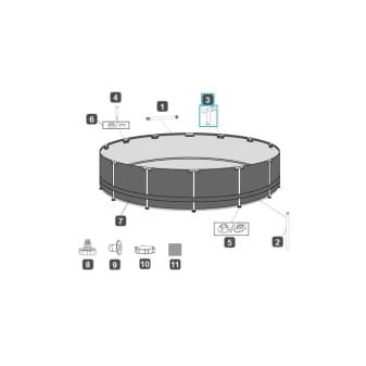 Connecteur t pour piscine Power Steel Bestway 488 × 122 cm gris ronde - miniature 5
