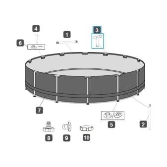 Connecteur t pour piscines Steel Pro MAX Bestway 427 × 84 427 × 107 cm - miniature 5