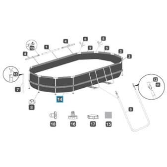 Liner pour piscine Power Steel Bestway ovale 488 × 305 × 107 cm