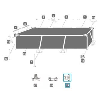 Bouchon d arret pour piscines Bestway sauf hydrium tuyau de 32 mm - miniature 4