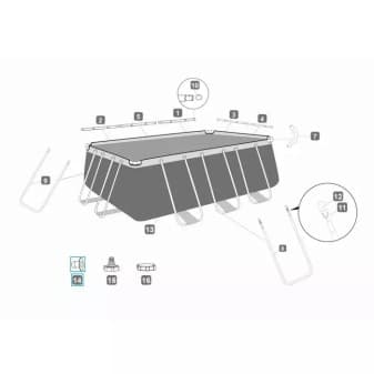 Bouchon d arret pour piscines Bestway sauf hydrium tuyau de 32 mm - miniature 5