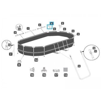 Connecteur t f pour Swim Vista series Bestway 427 × 250 × 100 cm - miniature 3