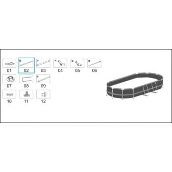 Top rail a pour piscines Power Steel Bestway 488 × 305 × 107 cm - miniature 3