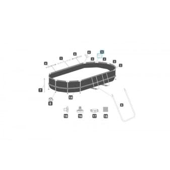 Connecteur t e pour piscines Power Steel Bestway 488 549 610 cm - miniature 2