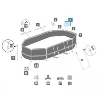 Connecteur t e pour piscines Power Steel Swim Vista series Bestway - miniature 3