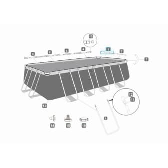 Top rail a pour piscines Power Steel Bestway 488 × 244 × 122 cm - miniature 3