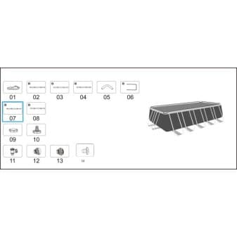 Montant horizontal c pour piscines Power Steel Bestway 549 × 274 × 122 cm - miniature 3