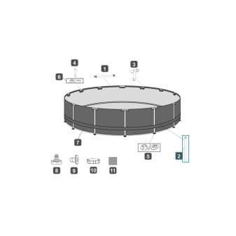 Pied vertical pour piscine Steel Pro MAX Bestway 366 × 133 cm ronde - miniature 2