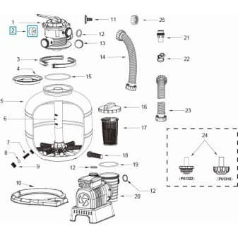 Manometre pour tous les systemes de filtre a sable flowclear Bestway - miniature 3
