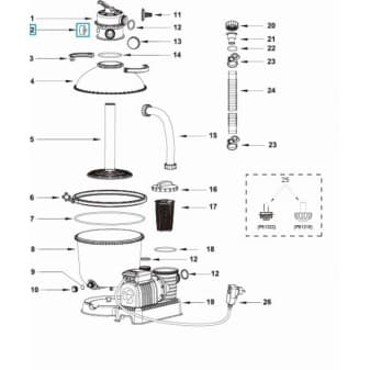 Manometre pour tous les systemes de filtre a sable flowclear Bestway - miniature 4