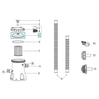 Couvercle pour pompes de filtration flowclear Bestway sauf 1 249 9 463 lh - miniature 2
