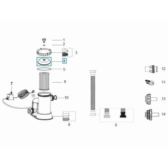 Couvercle pour pompes de filtration flowclear Bestway sauf 1 249 9 463 lh - miniature 3