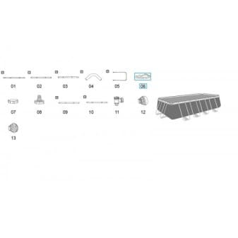 Bâche pour piscine Power Steel Bestway 549 × 274 × 122 cm noire rectangle - miniature 2