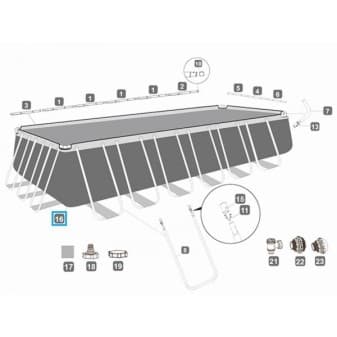 Bâche pour piscine Power Steel Bestway 732 × 366 × 132 cm rectangle - miniature 2