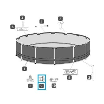 Bouchon d arret pour piscines hors-sol Bestway sauf hydrium tuyau de 32 mm - miniature 4