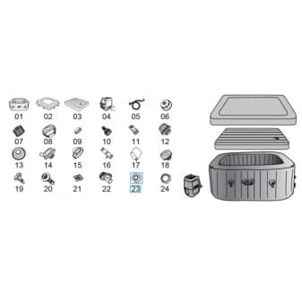 Bouchon darret pour Lay-Z-Spa hydrojet Pro Bestway a partir de 2021 - miniature 3