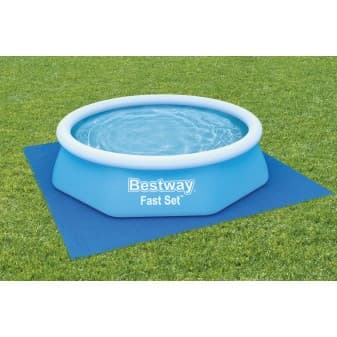 Tapis de sol carré 274 × 274 cm pour piscine hors-sol ronde 244 × 244 cm - miniature 2