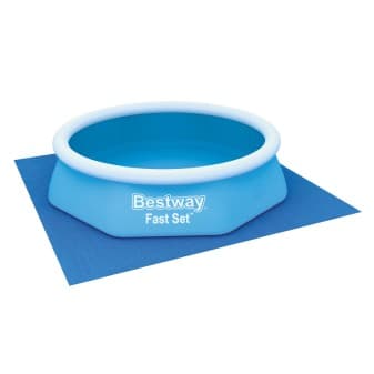 Tapis de sol carré 274 × 274 cm pour piscine hors-sol ronde 244 × 244 cm - miniature 3
