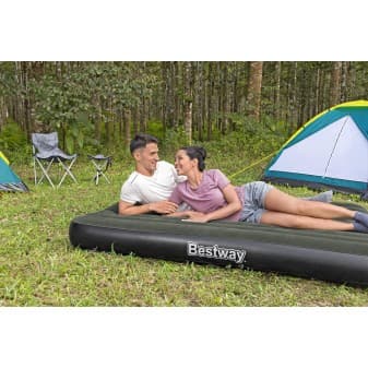 Matelas gonflable 2 places 203x152x25cm pompe rechargeable - miniature 3