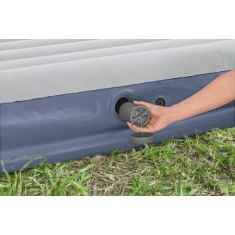Matelas gonflable 2 places 203x152x36cm pompe rechargeable - miniature 2