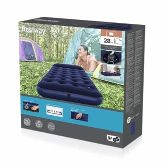 Matelas gonflable de camping 1 personne avec pompe a pied intégrée - miniature 3