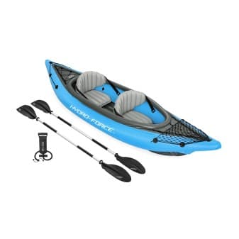 Kayak gonflable cove champion x2 hydro force 331 × 88cm 2 places 180 kg MAX 2 pagaies 2 ailerons amovibles et une pompe