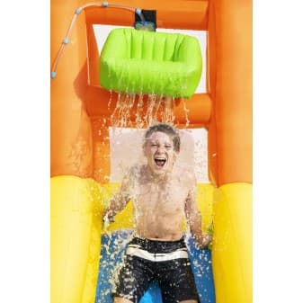 Aire de jeux gonflable avec toboggan pataugeoire et canon a eau mont splashmore h2ogo 435 × 286 × 267 cm