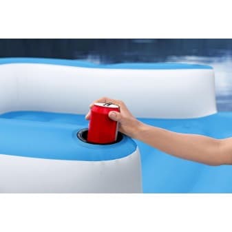 Ile geante summer oasis 305 × 186 × 58 cm 4 adultes 360kg inflata shield 4 porte gobelets fond maille filet