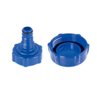 Kit bouchon de vidange et adaptateur pour tuyau bleu pour piscines Steel Pro Steel Pro MAX et Fast Set Bestway - vue 1