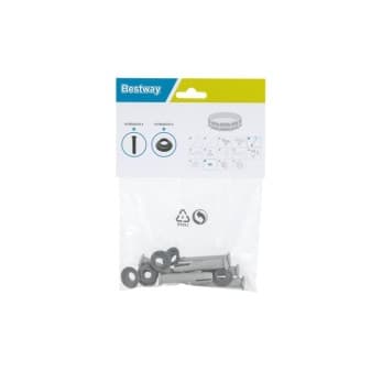 Kit de 6 goupilles de connexion et 6 joints pour piscines Steel Pro MAX Bestway diametre 305 366 cm - vue 1